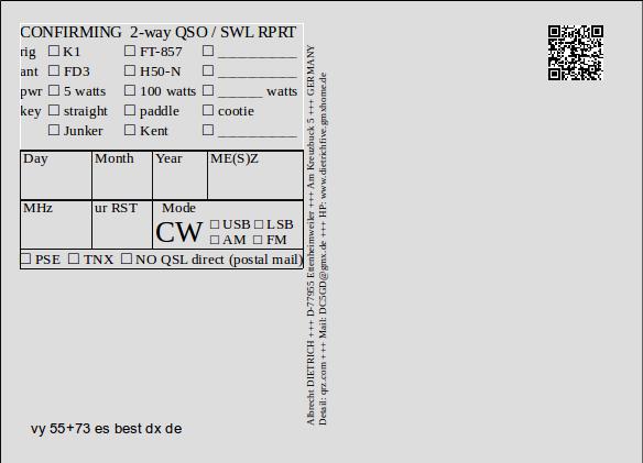 DC6GD QSL card